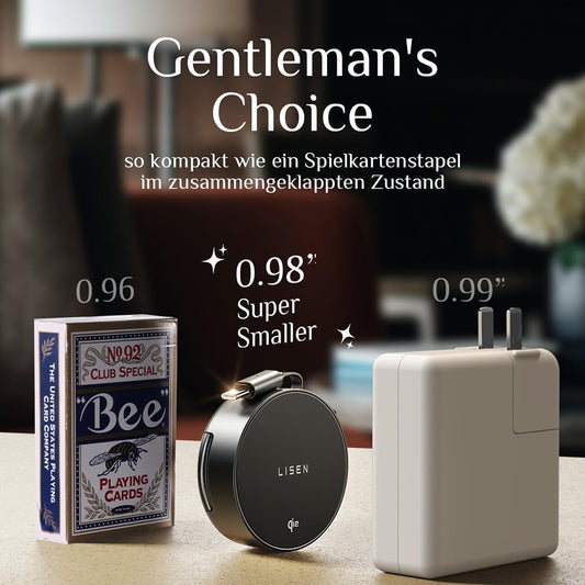 Lisen W103 3in1 Trådløs Netværksoplader, 7.5W, 1.1A, Sort YL0324090008