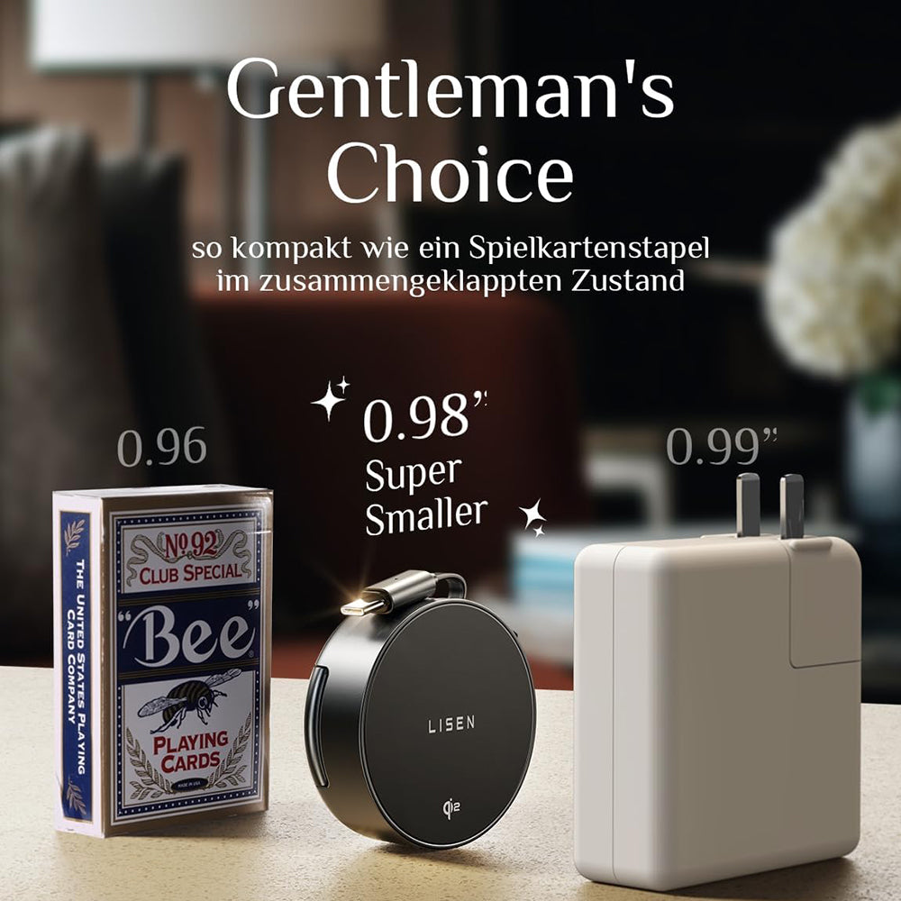 Trådløs Netværksoplader Lisen W602 2in1, 15W, 1.67A, Sort YL0324090008
