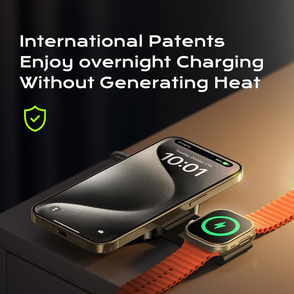 Trådløs Netværksoplader Lisen 2in1, 15W, 1.67A, Sort YL0324100013