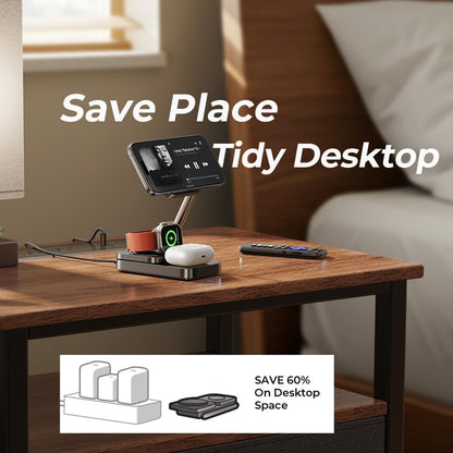 Trådløs Netværksoplader Lisen 3in1, 15W, 1.67A, Sort YL0424010003