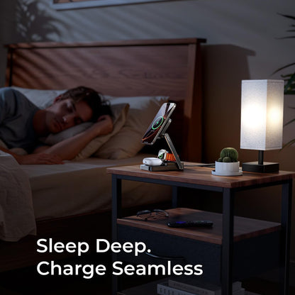 Trådløs Netværksoplader Lisen 3in1, 15W, 1.67A, Sort YL0424010003