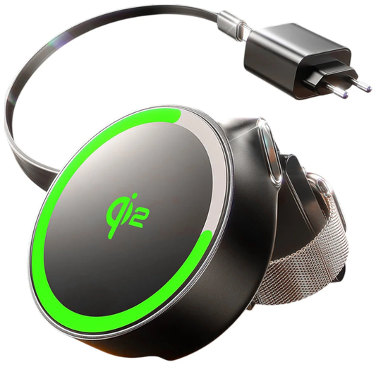 Trådløs Netværksoplader Lisen W602 2in1, 15W, 1.67A, Sort YL0324090008