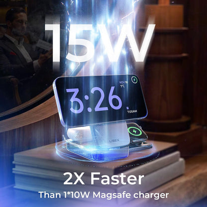Lisen W106 3in1 Wireless Network Charger, 15W, 1.67A, Gray YL0424120009