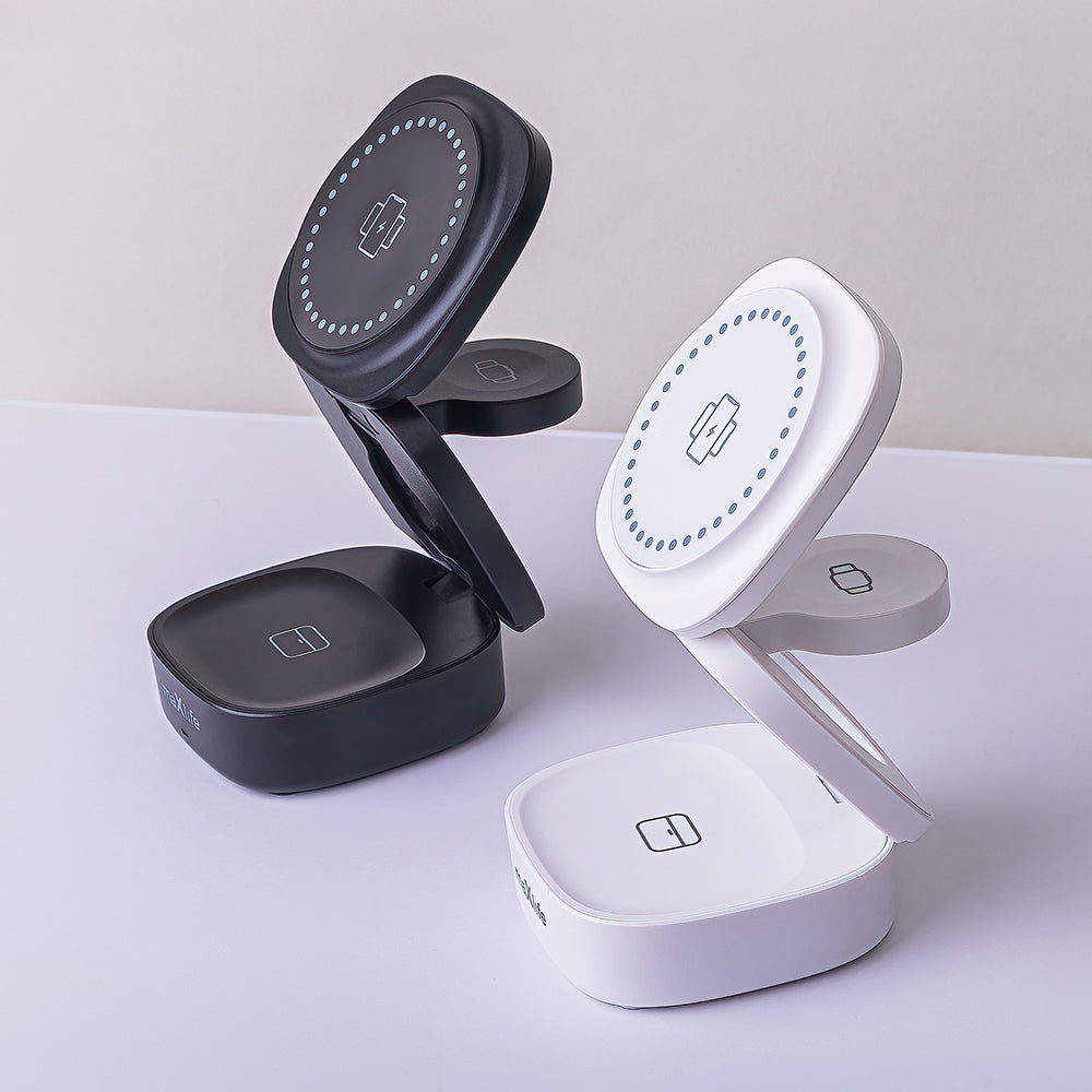 Trådløs Netværksoplader MaXlife MXWC-06 3in1, 15W, 1.67A, Sort