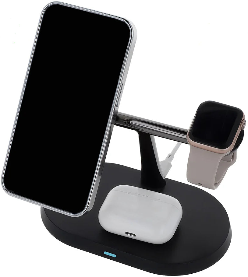 Trådløs Netværksoplader MaXlife MXWC-03 3i1, 15W, 1.67A, Sort