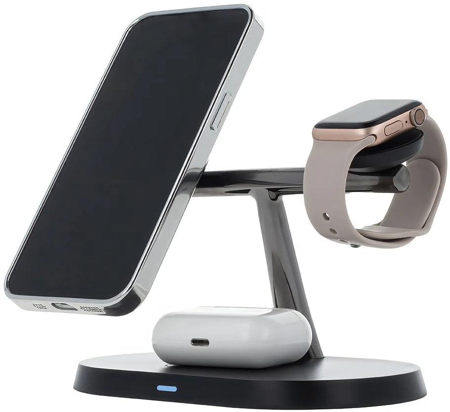 Trådløs Netværksoplader MaXlife MXWC-03 3i1, 15W, 1.67A, Sort