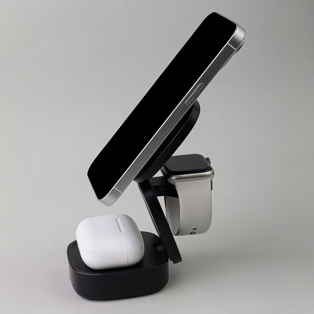 Trådløs Netværksoplader MaXlife MXWC-06 3in1, 15W, 1.67A, Sort