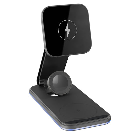 Trådløs Netværksoplader Proove Energy Fold 3in1, 15W, 1.67A, Sort WSEF15010001