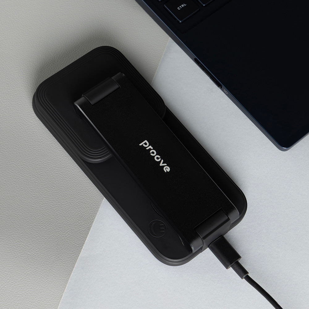 Trådløs Netværksoplader Proove Energy Fold 3in1, 15W, 1.67A, Sort WSEF15010001