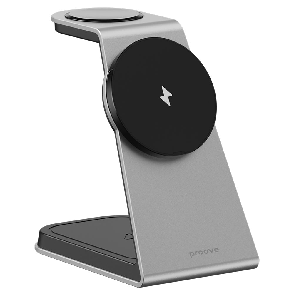 Trådløs Netværksoplader Proove Omni Power 3in1, 15W, 1.67A, Grå WSOP15020003