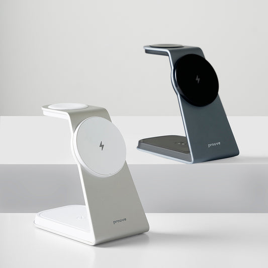 Trådløs Netværksoplader Proove Omni Power 3in1, 15W, 1.67A, Grå WSOP15020003