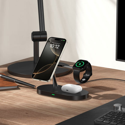 Tech-Protect A12 3i1 trådløs netoplader, 15W, 1,67A, sort