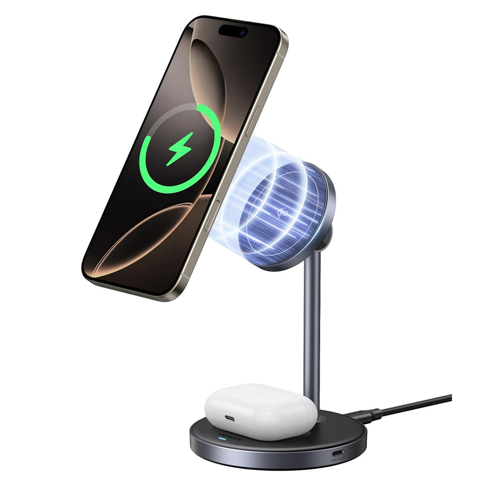 UGREEN W710 3in1 Trådløs Netværksoplader, 20W, 1.67A, 1 x USB-C, Sort