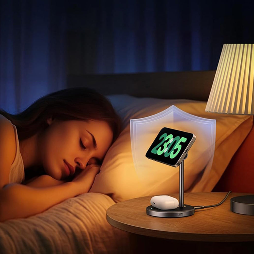 UGREEN W710 3in1 Trådløs Netværksoplader, 20W, 1.67A, 1 x USB-C, Sort