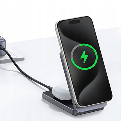 UGREEN W528 2in1 Trådløs Netværksoplader, 20W, 1.67A, Hvid