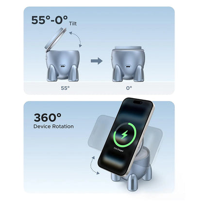 UGREEN W713 2in1 25W Wireless Network Charger, Blue