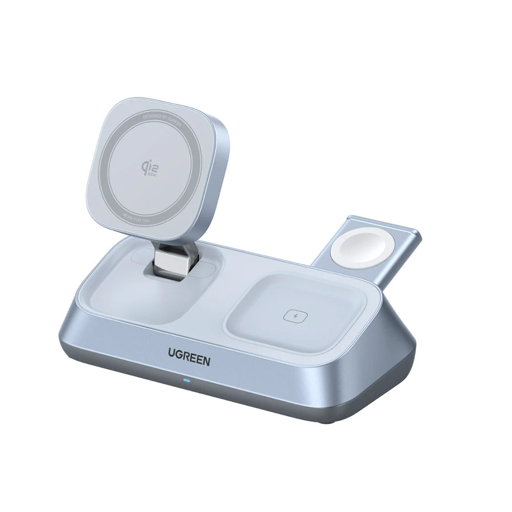 UGREEN W711 3in1 Trådløs Netværksoplader, 25W, 1.67A, Blå