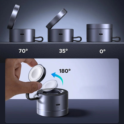 Trådløs Netværksoplader UGREEN W712 (65148) 3in1, 25W, 1.67A, Grå