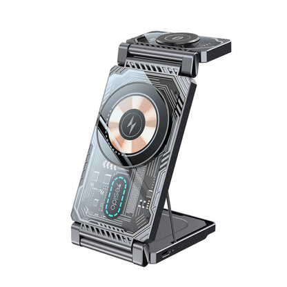 Trådløs Netværksoplader Yesido DS25 3i1, 15W, 1.67A, Sort