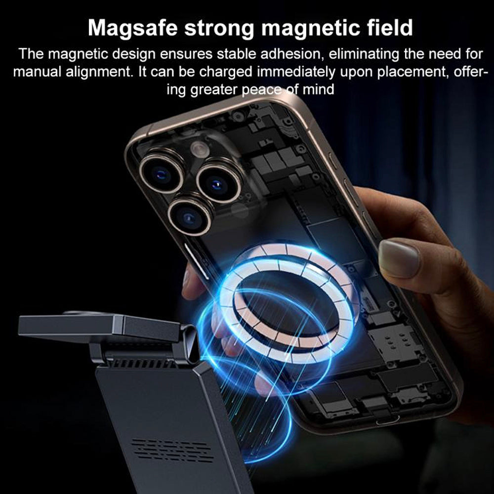 Trådløs Netværksoplader Yesido DS25 3i1, 15W, 1.67A, Sort