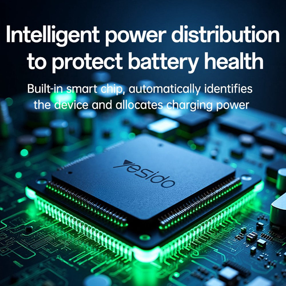 Trådløs netværksoplader Yesido DS29 5in1, 15W, 1.67A, Hvid