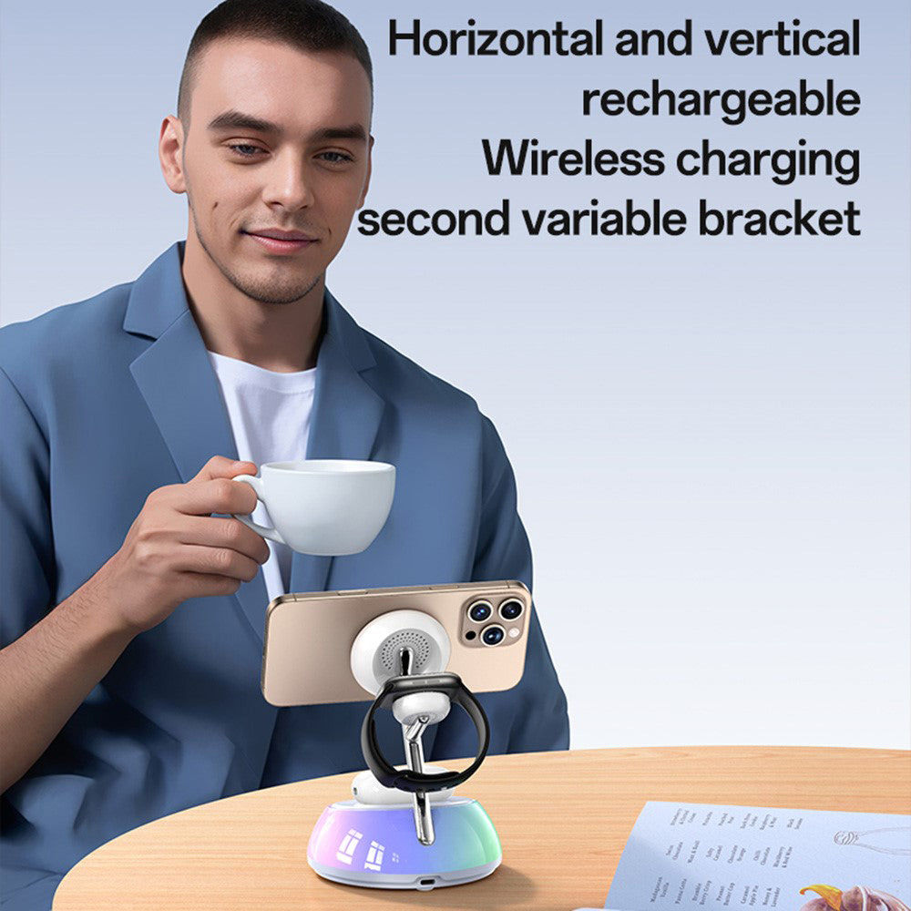 Trådløs netværksoplader Yesido DS31 3-i-1, 15W, 1.67A, Hvid