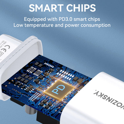 WZK WGWCCW Netoplader, 20W, 3A, 1 x USB-C, Hvid