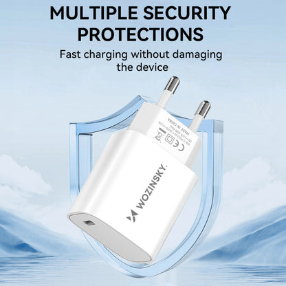 WZK WGWCCW Netoplader, 20W, 3A, 1 x USB-C, Hvid
