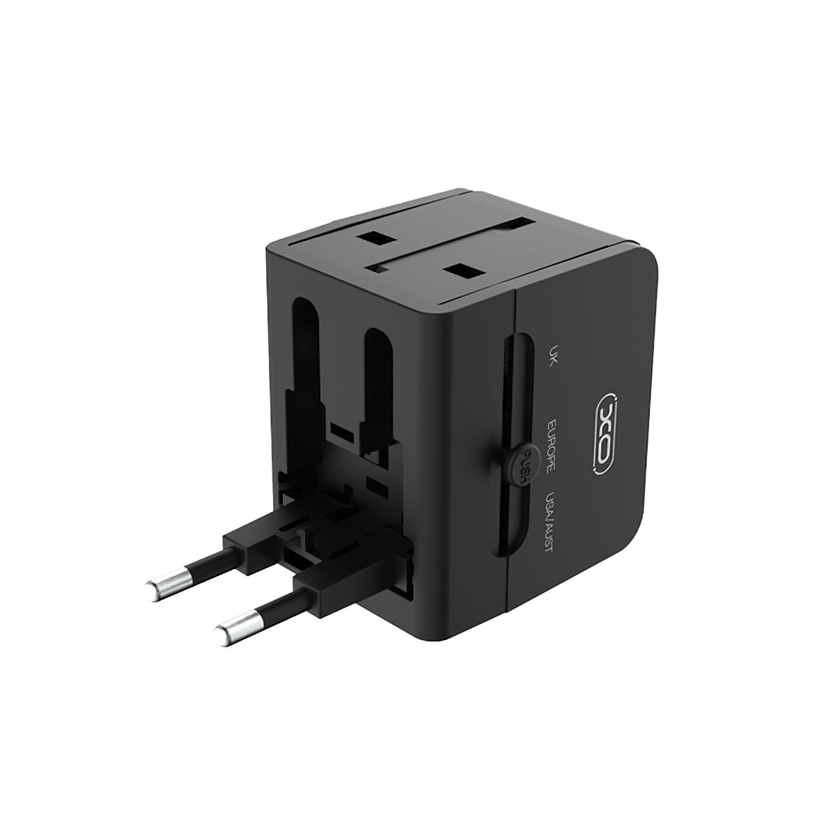 Netværksoplader XO Design WL01 Travel, 10.5W, 2.1A, 2 x USB-A, Sort