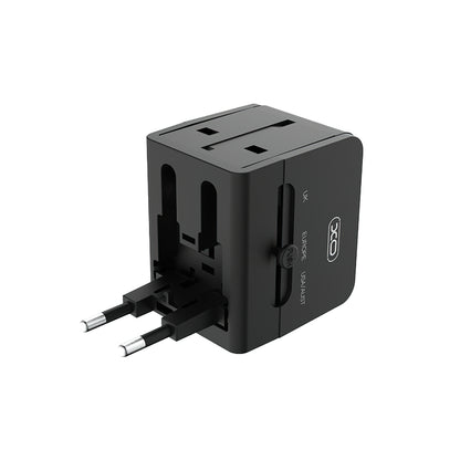 Netværksoplader XO Design WL01 Travel, 10.5W, 2.1A, 2 x USB-A, Sort