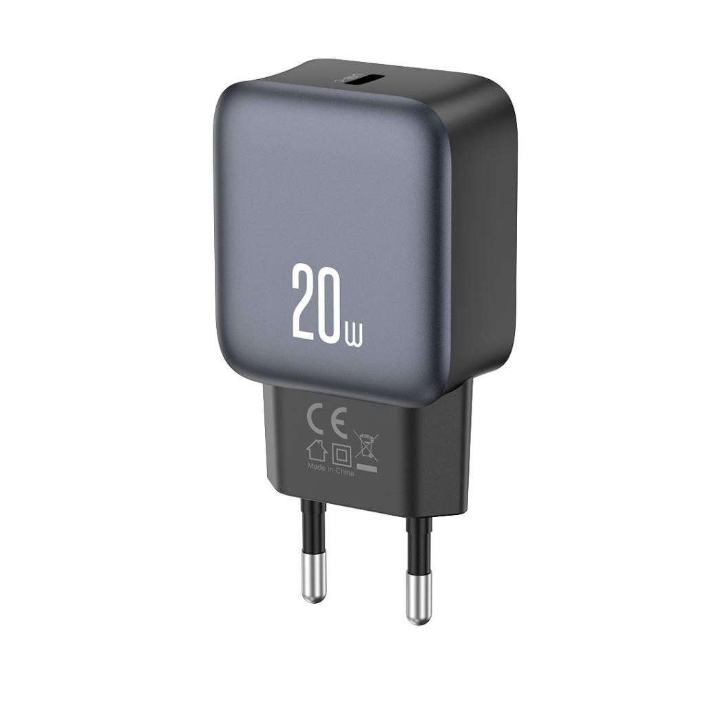 Netværksoplader XO Design L153, 20W, 3A, 1 x USB-C, Sort