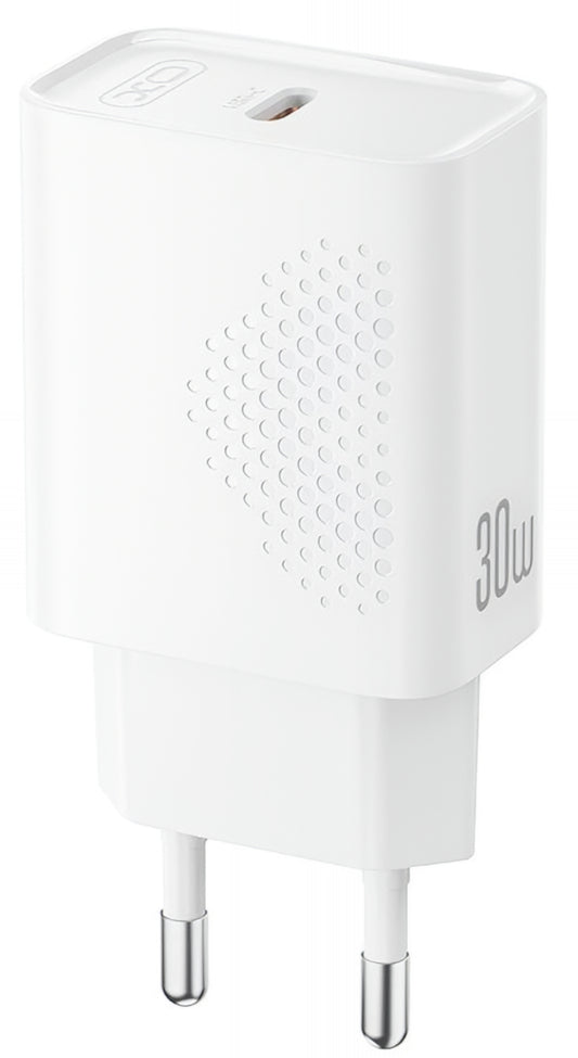 XO Design L162 Network Charger, 30W, 3A, 1 x USB-C, White