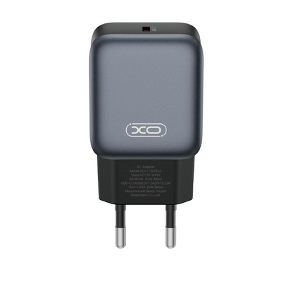 Netværksoplader XO Design L153, 20W, 3A, 1 x USB-C, Sort