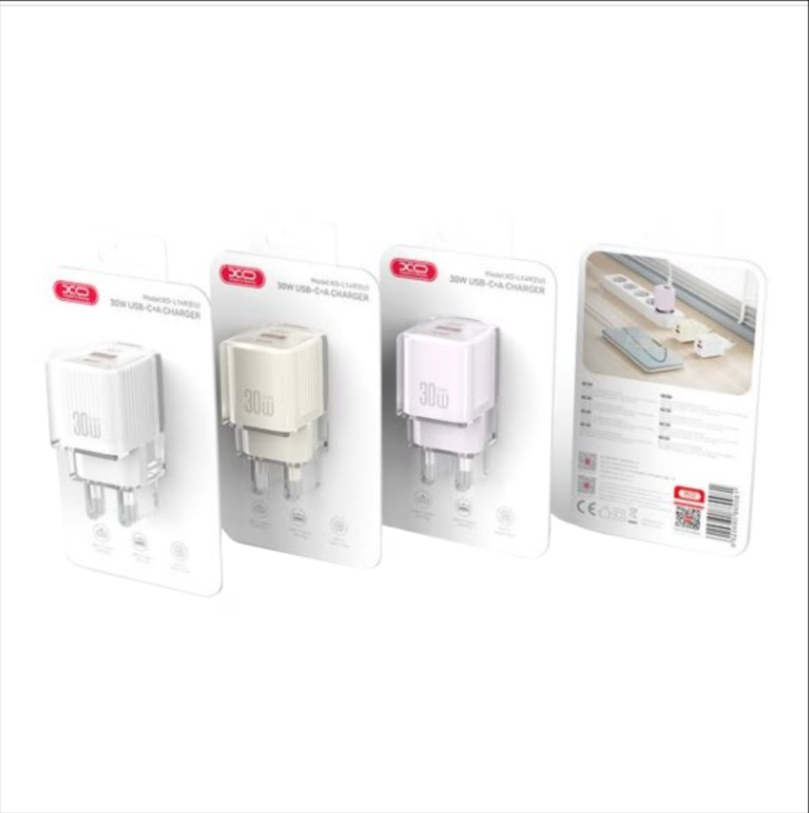 XO Design L148 Netoplader, 30W, 3A, 1 x USB-C, Lilla