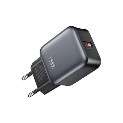 Netværksoplader XO Design L152, 18W, 3A, 1 x USB-A, Sort