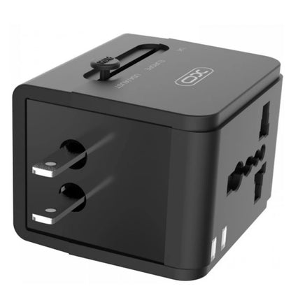 Netværksoplader XO Design WL01 Travel, 10.5W, 2.1A, 2 x USB-A, Sort