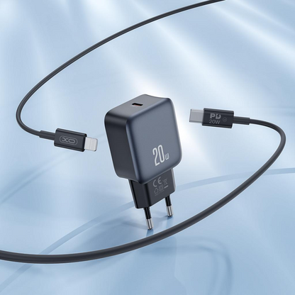 Netværksoplader XO Design L153, 20W, 3A, 1 x USB-C, Sort