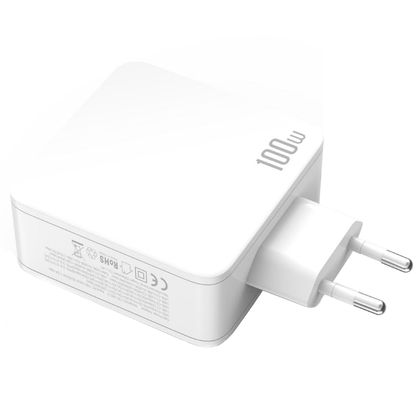 XO Design CE14 Netoplader, 100W, 3,25A, 1 x USB-A - 2 x USB-C, Hvid