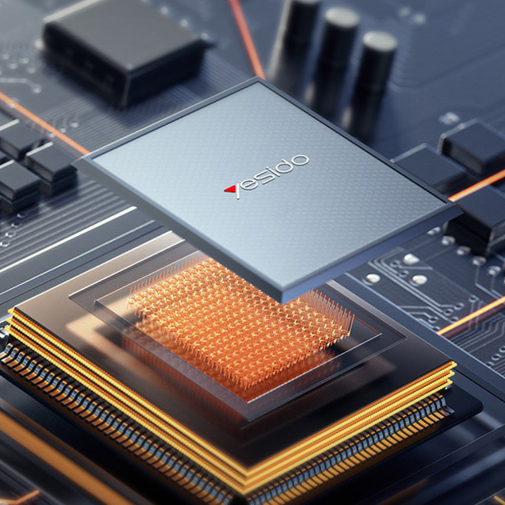 Netværksoplader Yesido YC142, 100W, 5A, 1 x USB-A - 2 x USB-C, Sort