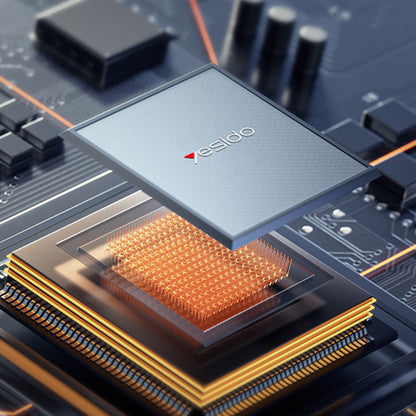 Netværksoplader Yesido YC142, 100W, 5A, 1 x USB-A - 2 x USB-C, Sort