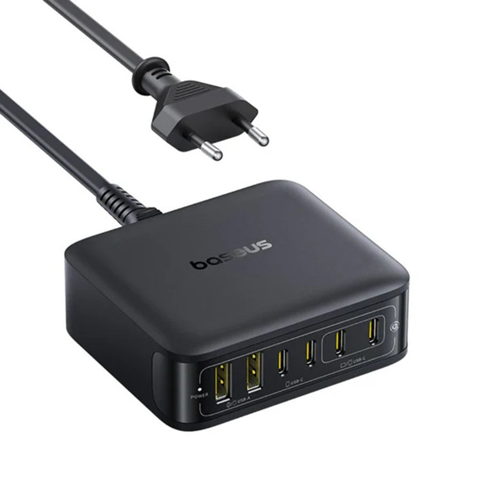 Baseus EnerFill FH21 Charging Station, 120W, 3.25A, 2 x USB-A - 4 x USB-C, Black E0120T00
