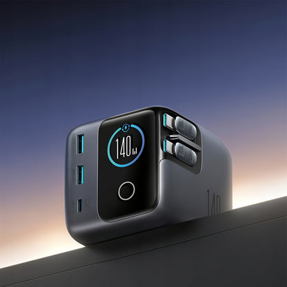 Opladerstation med USB-C kabel Joyroom Podix JR-TRD01, 140W, 1 x USB-C - 2 x USB-A, Grå