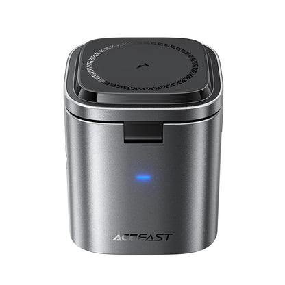 Opladerstation med USB-C kabel Acefast Z9 QI 6in1, 80W, 1 x USB-C - 1 x USB-A, Sort