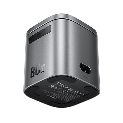 Opladerstation med USB-C kabel Acefast Z9 QI 6in1, 80W, 1 x USB-C - 1 x USB-A, Sort