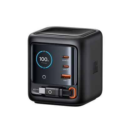 Opladerstation med USB-C-kabel Mcdodo FreeGo CH-1391 Display, 100W, 5A, 1 x USB-A - 2 x USB-C, Sort