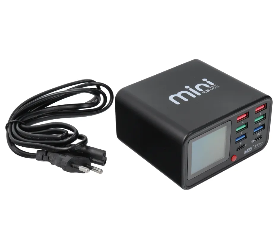 MaAnt Dianba Mini Charging Station, 75W, 2 x USB-C - 6 x USB-A, Black