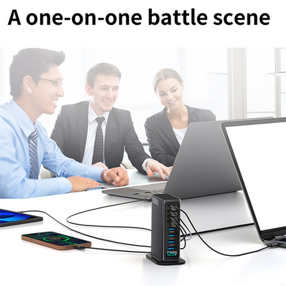 OEM Station Oplader, 520W, 5A, 4 x USB-A - 4 x USB-C, Grå