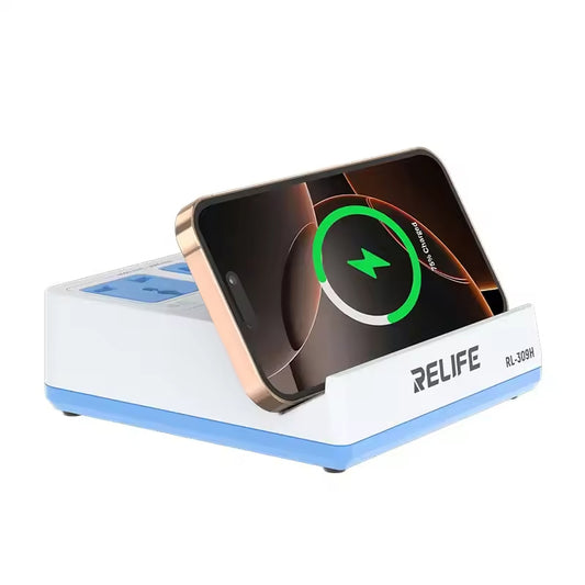 Relife RL-309H QI Stationoplader, 72W, 1 x USB-A - 3 x USB-C, Hvid