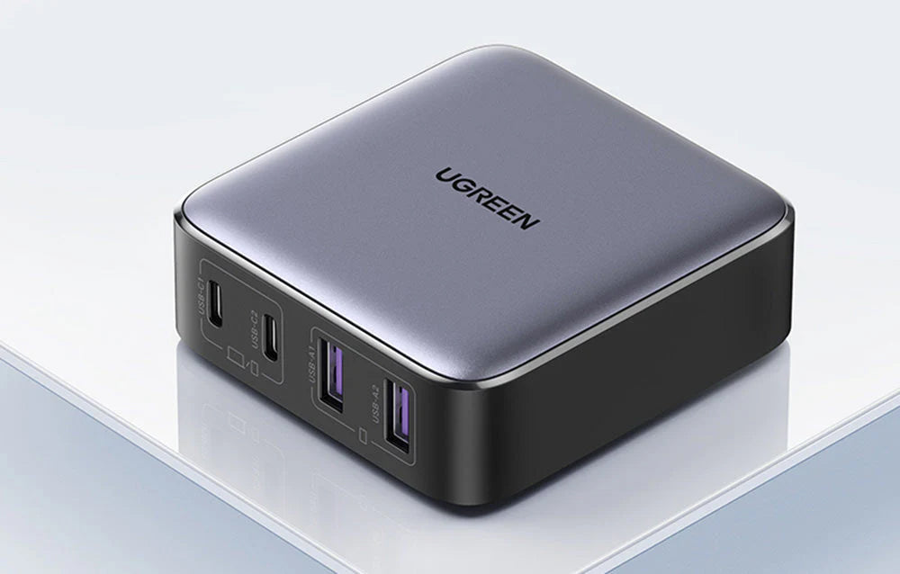 UGREEN CD327 Nexode opladerstation, 65W, 3.25A, 2 x USB-A - 2 x USB-C, Sort