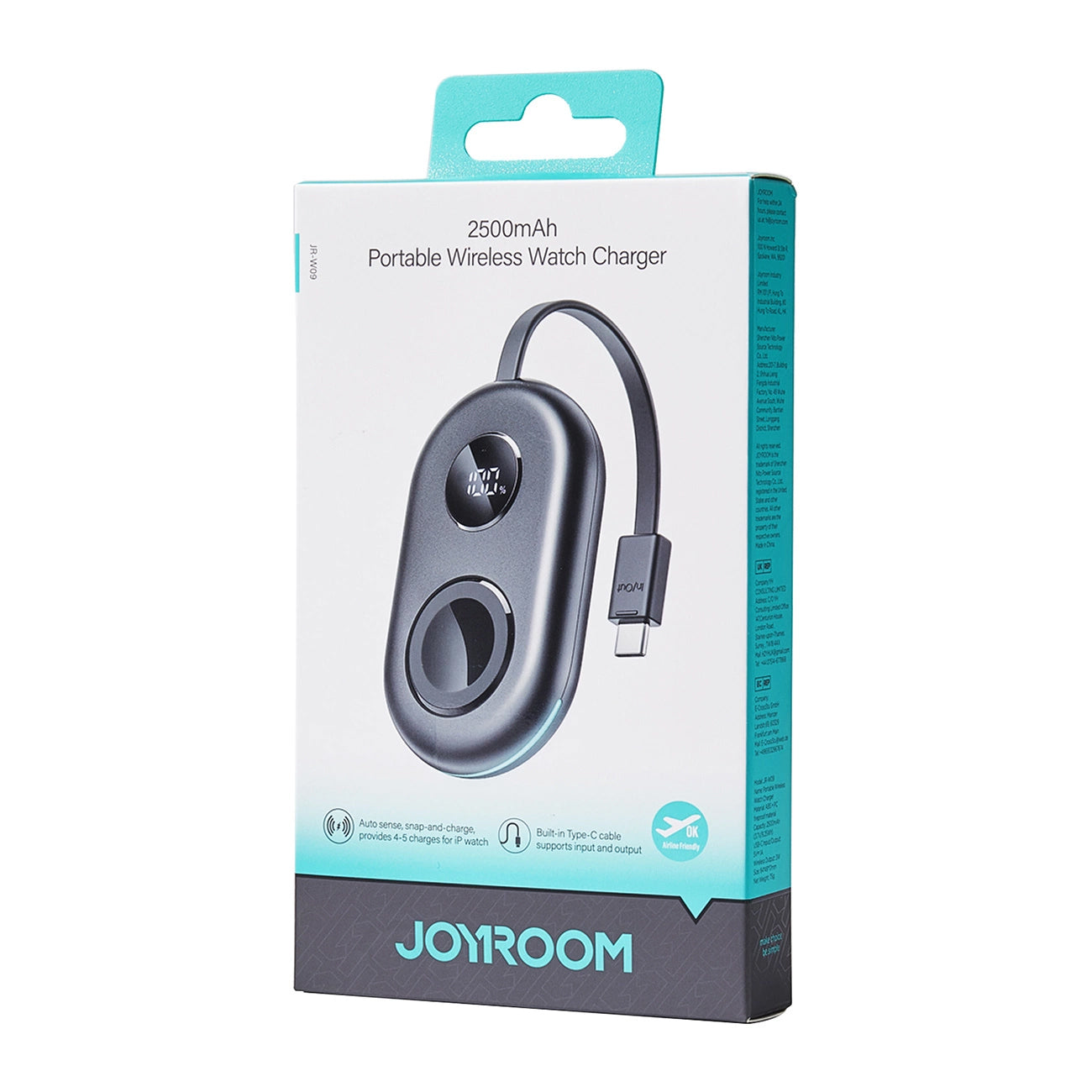 Trådløs Oplader Joyroom JR-W09 til Apple Watch Series, Sort